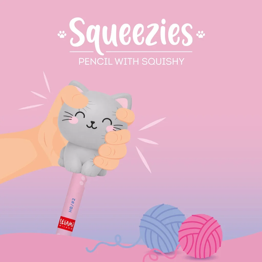 Matita con Antistress Kitty "Be Curious" - Squeezies - foto 2 di 5