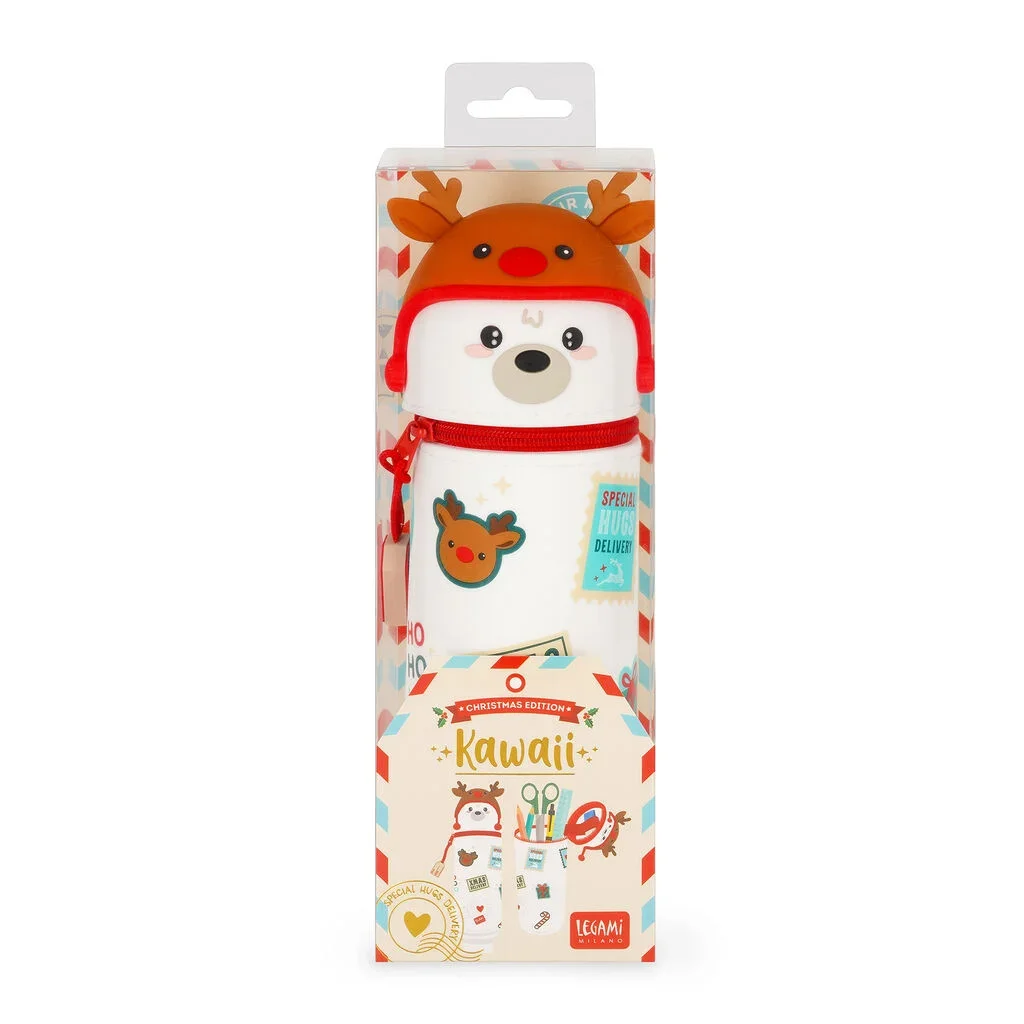 Astuccio di Natale 2 in 1 in Silicone Polar Bear - Kawaii - foto 7 di 7