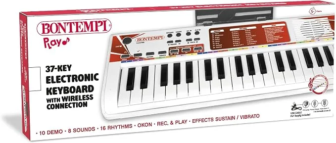 BONTEMPI - Tastiera Elettronica 37 Tasti Wireless con 10 Canzoni - foto 3 di 3
