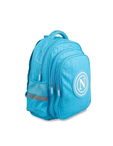 ZAINO SCUOLA SSC NAPOLI CON PALLONE OMAGGIO - AZZURRO - foto 3 di 5
