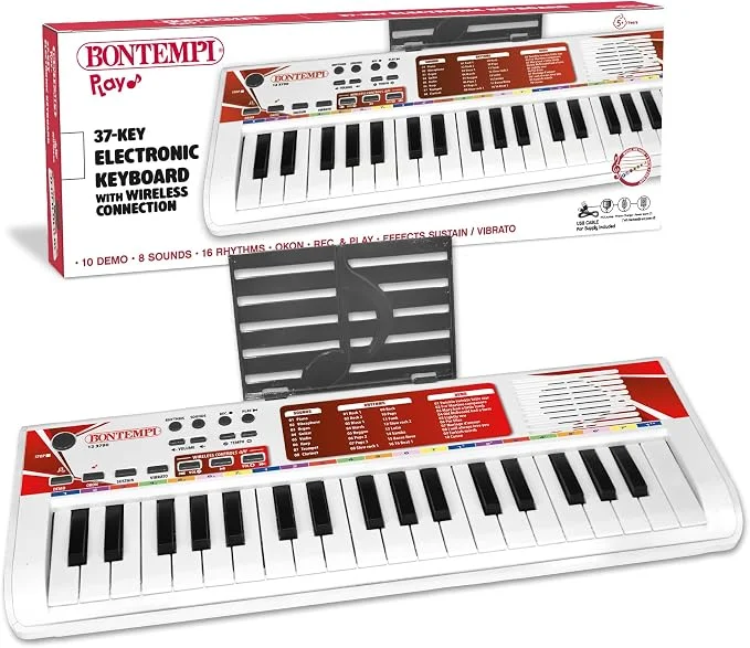 BONTEMPI - Tastiera Elettronica 37 Tasti Wireless con 10 Canzoni - foto 1 di 3