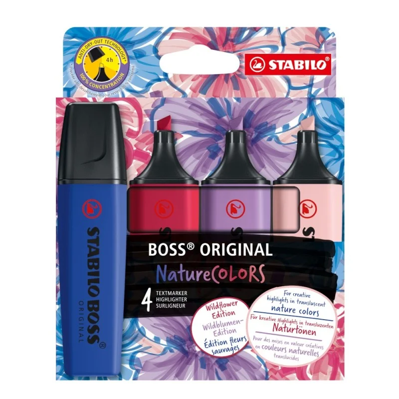 KIT 4 EVIDENZIATORI STABILO WILDFLOWERS - foto 1 di 3